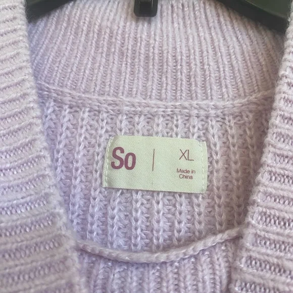SO Women's Lilac Turtleneck Sweater - Picture 6 of 8